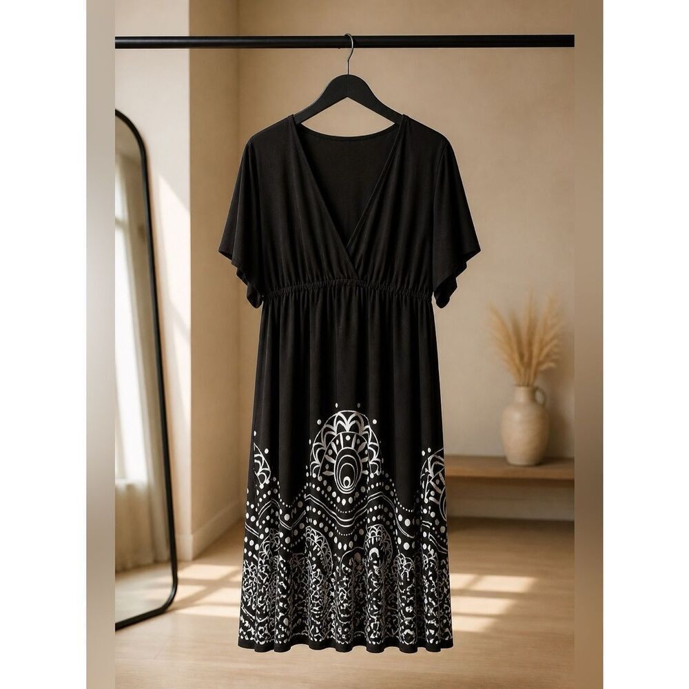 BLACK SWIM COVER UP BY SWIMSUITS  FOR ALL SIZE 14-16
